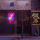 Axolotl Ramen Neon Sign for Wall Decor Dimmable Axolotl Eating Noodles LED Neon Light Cut Japanese Neon Sign Anime Neon Signs for Japan Restaurant, Home Wall Art and Kitchen Decor(15.7 * 9.7inch) by CozyNest Decor