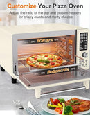Nuwave Bravo Pro Smart Air Fryer Toaster Oven Combo, Airfryer Convection Oven Countertop, 10-in-1 Functions with Quicker & Even Crisp Technology, 1800W, 50-450°F, PFAS-Free, 21QT, Vanilla Cream by CozyNest Decor
