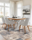 Amada 6x9 Washable Area Rug, Modern Abstract Living Room Rug with Non-Slip Backing & Short Pile, Large Rug with Abstract Pattern for Living Room, Bedroom and Dinning Room, Brown by TinyTreasures Baby Boutique