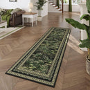 Runner Rug Impressionist-Style Vintage Kitchen Rugs Non Slip Washable Soft Carpet Runner for Kitchen Laundry Bedroom Bathroom, Green by TinyTreasures Baby Boutique