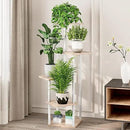 AZERPIAN Plant Stand 5 Tier Indoor Metal Flower Shelf for Multiple Plants Corner Tall Flower Holders for Patio Garden Living Room Balcony Bedroom, Black (5 Tier-White) by GreenHaven Gardens