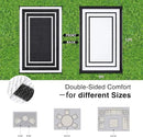 OLANLY Outdoor Rug 9x12 ft Waterproof, Reversible Outdoor Plastic Straw Rug, RV Mat, Indoor Outdoor Carpet Clearance for Patio, Camping, Balcony, Deck, Backyard, Black & White by GreenHaven Gardens