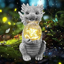 Solar Garden Outdoor Statues 7.2" Resin Dragon Statues Holding Magic Ball with Solar Lights,Lawn Decor for Patio, Balcony, Yard Ornament,Unique Gifts for Mom Grandma Housewarming by GreenHaven Gardens