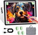 KOBAIBAN A4 Magnetic Light Box with Bag, Rechargeable Diamond Art Light Board with Side Physical Buttons, 3 Color Light Modes Super Bright Light Pad Light Table for Tracing, Drawing, Sketching (Black) by TinyTreasures Baby Boutique