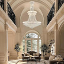 High Ceiling Chandelier 19-Lights Modern Crystal Chandeliers Silver Large Foyer Chandelier Fixtures for Staircase Living Room Hallway Entryway (H47 x W31.5) by CozyNest Decor