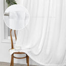 MYSKY HOME Short Curtains for Small Kitchen Windows 45 inches Length, Linen Look Curtain Drapes Cotton Polyester Blend, Soft Fabric Light Filtering Privacy Protect, 50 x 45 inches, White, 2 PCs by CozyNest Decor