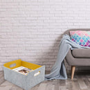 Welaxy Storage Baskets Collapsible Felt Storage bin Foldable Shelf Drawers Organizers for Kids Pet Toys magazine Books Clothes Closet Cabinet decluttering (Curry x 3) by TinyTreasures Baby Boutique