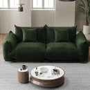 Modern Minimalist Chenille Modular Sectional Sofa, Oversized Couch and Loveseat Set with Thick Cushions, Upholstered Sofa for Small Spaces, Living Room, Bedroom, Office, Apartment(Green,75" Loveseat) by CozyNest Decor