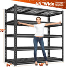 REIBII 48" W Garage Shelving 3000LBS Metal Shelving Heavy Duty Storage Shelves Adjustable Metal Shelf Industrial Pantry Shelves for Warehouse Garage Basement 48" W x 24" D x 72" H by GreenHaven Gardens