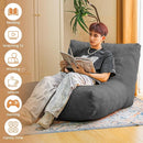 Bean Bag Chair Lazy Bean Bag Sofa, Floor Beanbag Chairs with Stuffed High-Density Foam, Memory Foam Bean Bag Sofa for Living Room, Bedroom and Office by TinyTreasures Baby Boutique