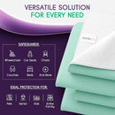 Incontinence Bed Pads - 4 Pack 34"x36" Reusable Waterproof Mattress Protectors - Highly Absorbent, Machine Washable - for Children, Pets and Seniors - Green - Royal Care by TinyTreasures Baby Boutique