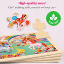 SYNARRY Large Unicorn Princess Fairy Wooden Puzzles for Girls Gift Box(12.2*9.4 in) - FSC Certified, 24 Pcs Puzzles for Kids Ages 4-6, Puzzles for Toddlers 3-5, Unicorn Toys Gifts for 3 4 5 Year Old by TinyTreasures Baby Boutique