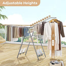 APEXCHASER Drying Rack Clothing, Clothes Drying Rack Foldable, Metal Laundry Drying Rack Collapsible for Sweater Towel Indoor & Outdoor, Height Adjustable Gullwing Clothes Airer, Grey by TinyTreasures Baby Boutique