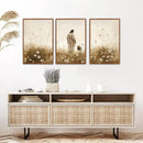 KAIRNE Jesus Framed Canvas Wall Art,Lost Sheep Wall Decor Set of 3(16”X24”),Holy Christian Art Print,Religious Scripture Pictures,Bible Renaissance Wall Painting for Living Room,Bedroom,Church Decor by CozyNest Decor
