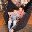 LA SIESTA® XL King Habana Cotton Hammock Chair Swing & Tree Mount Kit - Hammock Swing Chair w/Suspension Kit for Trees Beams & Posts - Indoor Outdoor Hanging Chair for Bedroom Patio - Onyx by GreenHaven Gardens