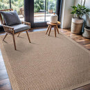 CAMILSON Easy Jute Rug 4x6, Indoor Outdoor Natural Color Fiber Area Rugs for Living Room Patio and Kitchen Rug, Sisal Boho Woven Design, Easy-Cleaning, Washable Outside Carpet Alfombras para(4 x 6) by CozyNest Decor
