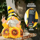 Garden Gnome Sculptures & Statues Resin Summer Bee Gnome with Sunflower, Outdoor Funny Gnome Decoration Solar Light Gnome Gifts for Yard, Patio Decor for Mom by GreenHaven Gardens
