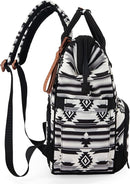 Wrangler Diaper Bag Backpack Aztec Travel Backpack Purses Western Multi-Function Baby Bags for Mom with Waterproof Insulated Pockets by TinyTreasures Baby Boutique