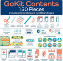 KeepGoing Travel First Aid Kit for Kids – 130 Pc. for Car, Home, Purse, Diaper Bag & Backpack with Latex-Free Bandages - Mini First Aid Kit Travel Size TSA-Approved by TinyTreasures Baby Boutique
