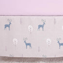 CaSaJa Baby 3-Piece Crib Bedding Set for Boys Girls, Including Soft Quilted Comforter(Blanket), Fitted Crib Sheet and Skirt, Soft Nursery Bedding Set Made of Silky Comfy Materials, Reindeer Forest by TinyTreasures Baby Boutique