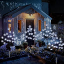 4-Pack 80LED Solar Snowflake Stake Lights - 8 Modes, Waterproof Outdoor Christmas Decorations for Garden, Yard, Pathway, Walkway by GreenHaven Gardens