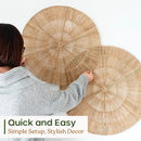 CHI AN HOME Wicker 23 Inch Jute Wall Decor Baskets, Set of 6 Extra Large Woven Jute Wall Plates, 23",21",15",13",12,10", Decorative Baskets for Wall Arts, Wall Hanging for Bedroom, Living Room, Office by GreenHaven Gardens