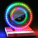TOSY Flying Disc - 16 Million Colors RGB or 36 LEDs, Extremely Bright, Smart Modes, Camping Essentials for Teens/Kids/Adults/Men/Boys/Girls, Auto Light Up, Rechargeable, Waterproof, 175g by TinyTreasures Baby Boutique
