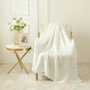 EMME Cotton Blanket Queen Size for Bed Soft Large Muslin Bed Bedspread 90"x90" Lightweight Breathable White Blanket All Season Gauze, White by CozyNest Decor