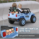 Hikole 2 Seater XL Ride on Cars for Kids - 24V Electric Car with 20 Inch Wide Seat, 4WD/2WD Switch, Remote Control, LED Lights, Music Player, Battery Powered Car for Kids, Blue-Gray by TinyTreasures Baby Boutique