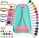 Arts and Crafts for Kids Ages 8-12,Friendship Bracelet Making Kit for Girl,Kids Jewelry Making Kit with 28 Pre-Cut Threads,Christmas Birthday Gifts for Ages 6 7 8 9 10 11 12 Year Old-LightBlue/Pink by TinyTreasures Baby Boutique
