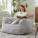 Giant Bean Bag Chairs for Adults with Filling Plush Fluffy Bean Bag Chairs for Teens with Armrests Comfy BeanBag Lazy Couch Sofa Chair for Bedroom Living Room Reading by CozyNest Decor