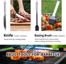BBQ Utensil Set Stainless Steel Professional Barbecue Accessories Grill Tool with Bag Easy to Carry by GreenHaven Gardens