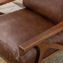 chairus Leather Accent Chairs Mid Century Modern Armchairs Compfy Upholstered Lounge Sofa Chairs for Living Room Fireplace/Bedroom/Reception/Dorm, Set of 2, PU Brown by CozyNest Decor