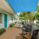 Eden's Decor Straight Flat-Edged Sun Shade Sail Rectangular 13' x 22' Blue UV-Blocking Outdoor Canopy Fabric Cloth Awning for Pergola Patio Garden Backyard Custom Size by GreenHaven Gardens