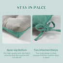 puredown® Chair Cushions for Dining Chairs, Tufted Memory Foam Chair Pads with Non-Slip Backing, Kitchen Seat Cushions with Ties, Washable Seat Pad Set of 4, 15.5" x 15.5" x 4", Green by CozyNest Decor