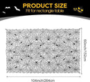 eZAKKA Halloween Table Cloth, 60"x104" Spider Webs Tablecloths Black Tablecloth Lace Fabric Table Cloths Spooky Table Cover for Rectangle Tables for Parties Gothic Halloween Home Decorations by CozyNest Decor
