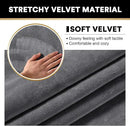 PrinceDeco Sectional Couch Covers Velvet Cushion Covers for Sectional Couch Washable Cushion Covers for Sectional Sofa Pet Friendly Sectional Sofa Slipcovers(1 Chaise Back+ 3 Sofa Back,Grey) by CozyNest Decor