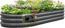 KING BIRD Raised Garden Bed Kit 2025 Upgraded Quick-Setup Galvanized Planter Garden Box Outdoor for Gardening, Vegetables, Flowers, 74x36x12 in, Dark Grey by GreenHaven Gardens