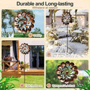 Wind Spinners for Yard and Garden Large, 84 Inch Wind Spinners Outdoor Metal, Wind Sculptures & Spinners Birthday Gifts for Family or Friends(Classical Flower) by CozyNest Decor