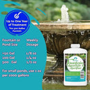 Algaecide for Fountains – Clarify and Controls Algae for Large and Small Fountain - 32 oz (Quart) by GreenHaven Gardens