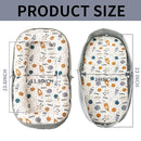 Baby Lounger, Foldable Infant Nest with Soft Memory Foam Mat, Cover with Adorable Pattern, Converts to Backpack for Easy Travel, 0-12 Months, Rocket by TinyTreasures Baby Boutique