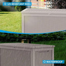 260 Gallon Waterproof Outdoor Storage Box,Large Resin Deck Box,Lockable Outside Storage Box Container for Patio Furniure,Garden,Tools (260 Gallon,Grey) by GreenHaven Gardens