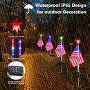 July 4th Decorative Solar American Flag Lights July 4th Solar Patriotic Flag Lights, 2 Modes Garden Pile Lights LED Landscape Lights Street Lights (Color Change), XY-T001 by GreenHaven Gardens