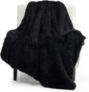 Bedsure GentleSoft Fuzzy Sherpa Faux Fur Twin Blanket Black Cozy Gifts for Women Men, Soft Fleece Plush Warm Minky Thick Blanket Twin Size for Bed, Couch, Dorm Essentials Black Decor Gifts, 60x80 by CozyNest Decor