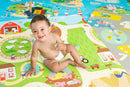 Baby Care Play Mat - Playful Collection (Busy Farm, Large) - Play Mat for Infants – Non-Toxic Baby Rug – Cushioned Baby Mat Waterproof Playmat – Reversible Double-Sided Kindergarten Mat by TinyTreasures Baby Boutique