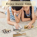 VINJOE Wooden Music Set–Kids Musical Instruments Toys, Natural Wood Percussion Instruments Toy for Kids Preschool Education Baby Musical Toys Instrument Set for Toddlers Best Gifts for Christmas by TinyTreasures Baby Boutique