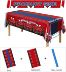 8Pcs 2in1 Spider Birthday Decorations Tablecloths, 54" x 108" Super Hero Spider Table Cloth Disposable Rectangle Plastic Table Cover for Boys Birthday Party Supplies by CozyNest Decor