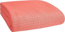 BELIZZI HOME 100% Cotton Bed Blanket, Breathable Bed Blanket Full Queen Size, Cotton Thermal Blankets Full Queen, Perfect for Layering Any Bed for All Season, Coral by CozyNest Decor