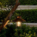 HUYIENO 2Pack Solar Metal Hanging Lantern with Shepherd Hook Outdoor Led Garden Lights Brushed Copper by GreenHaven Gardens