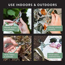 Modern Sprout Hand Pruners - Lightweight Pruning Shears W/Easy Lock- Gardening Scissors - Bypass Sharp Carbon Steel Blade - Rust Resistant - Garden Tools - Reusable Holster - Lavender by GreenHaven Gardens